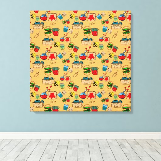 We gaan samen als ... doedelkunst canvas afdruk (Insitu (Houten vloer))