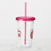 We gaan samen als donuts en koffie-Valentijn Acryl Drinkbeker (Rechts)