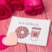 We gaan samen als donuts en koffie-Valentijn Kaart