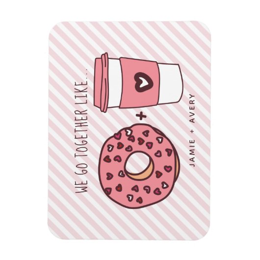 We gaan samen als donuts en koffie-Valentijn Magneet (Verticaal)