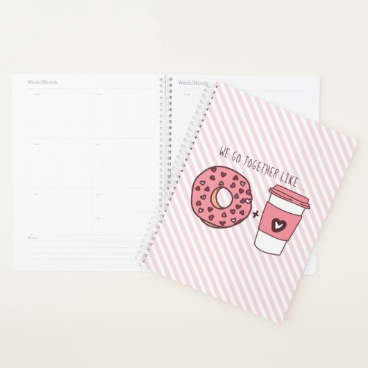 We gaan samen als donuts en koffie-Valentijn Planner (Display)