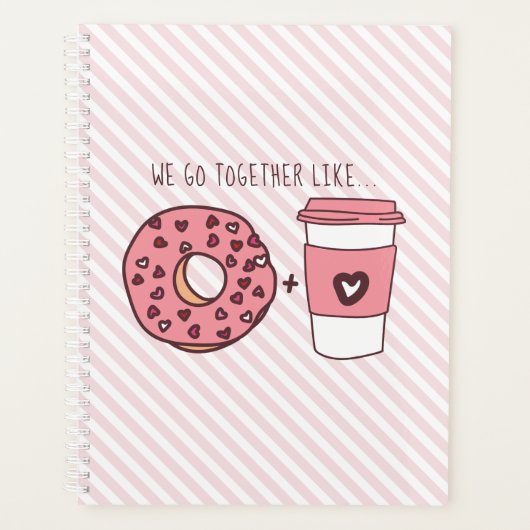 We gaan samen als donuts en koffie-Valentijn Planner (Voorkant)