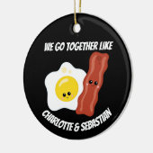 We gaan samen als eieren en bacon gepersonaliseerd keramisch ornament (Links)