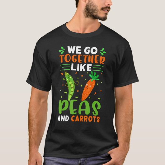 We gaan samen als erwten en wortels t-shirt (Voorkant)