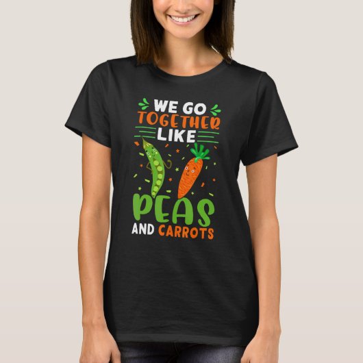 We gaan samen als erwten en wortels t-shirt (Voorkant)