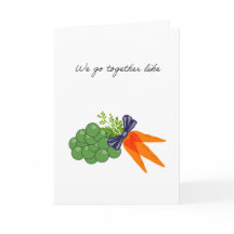 we gaan samen als erwten en worteltjes