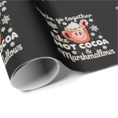 We gaan samen als hete cacaomarshmallows KerstmisW Cadeaupapier (Rol Hoek)