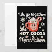 We gaan samen als hete cacaomarshmallows KerstmisW Kaart (Voorkant / Achterkant)