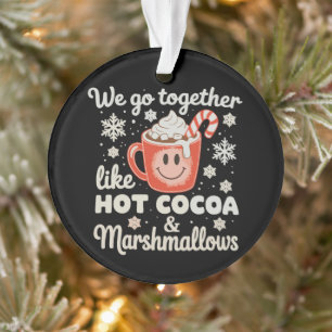 We gaan samen als hete cacaomarshmallows KerstmisW Ornament