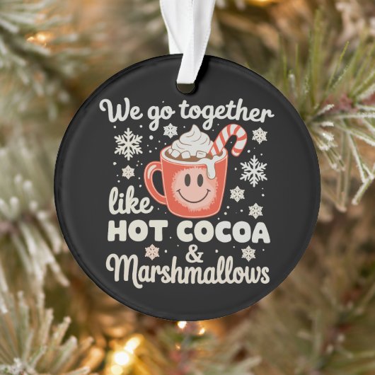 We gaan samen als hete cacaomarshmallows KerstmisW Ornament (Boom)