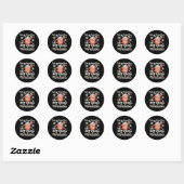 We gaan samen als hete cacaomarshmallows KerstmisW Ronde Sticker (Vel)