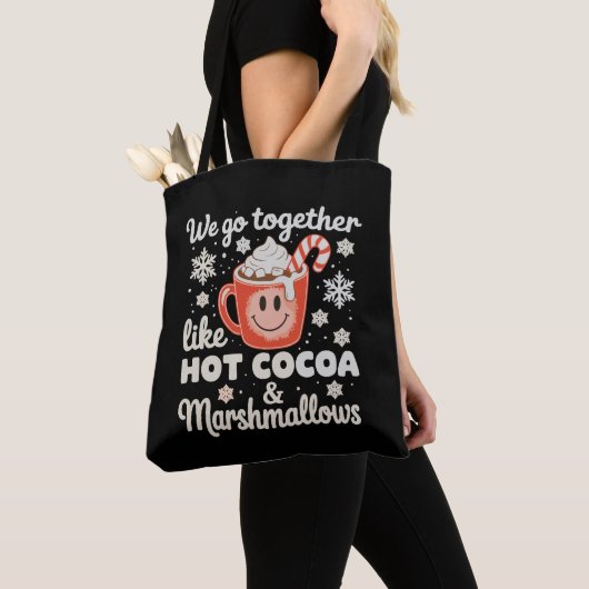 We gaan samen als hete cacaomarshmallows KerstmisW Tote Bag (Dichtbij)