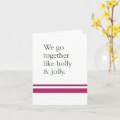 We gaan samen als Holly en Jolly Kaart (Gele Bloem)