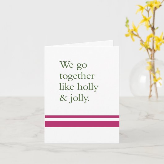 We gaan samen als Holly en Jolly Kaart (Gele Bloem)