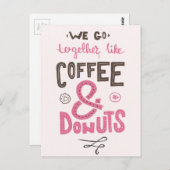 We gaan samen als koffie en donuts briefkaart (Voorkant / Achterkant)