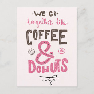 We gaan samen als koffie en donuts briefkaart