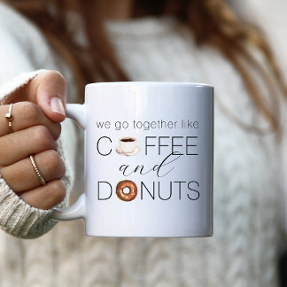 We gaan samen als koffie en donuts koffiemok