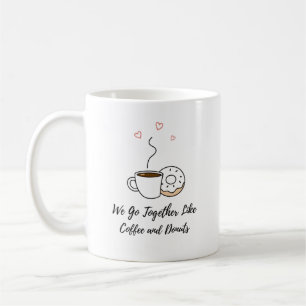 We gaan samen als koffie en donuts Valentijns Koffiemok