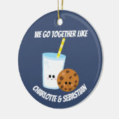 We gaan samen als melk en koekjes gepersonaliseerd keramisch ornament (Links)