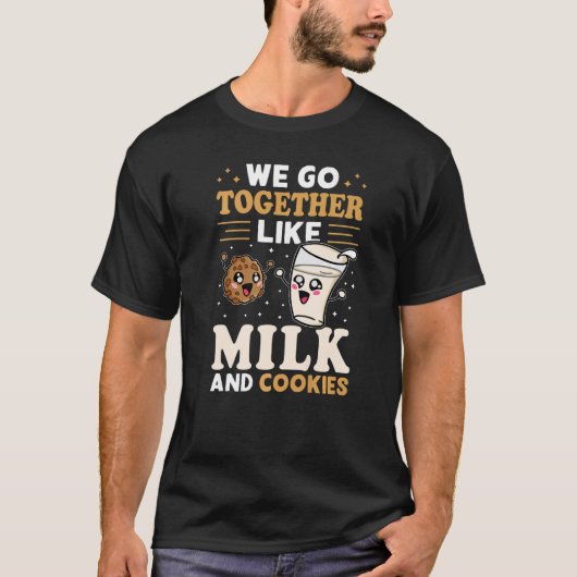 We gaan samen als melk en koekjes t-shirt (Voorkant)