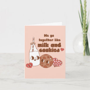 We gaan samen als Melk en Koekjes Valentijns Notitiekaartje