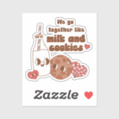 We gaan samen als Melk en Koekjes Valentijns Sticker (Vel)