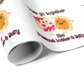 We gaan samen als pindakaas en jelly cadeaupapier (Rol Hoek)