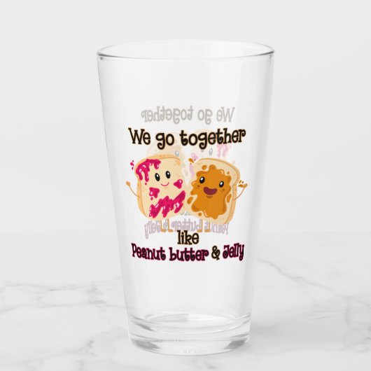 We gaan samen als pindakaas en jelly glas (Achterkant)