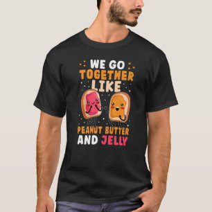 We gaan samen als pindakaas en jelly t-shirt