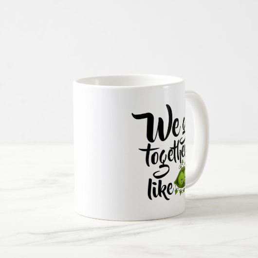 We gaan samen als twee erwten in een peul koffiemok (Voorkant rechts)