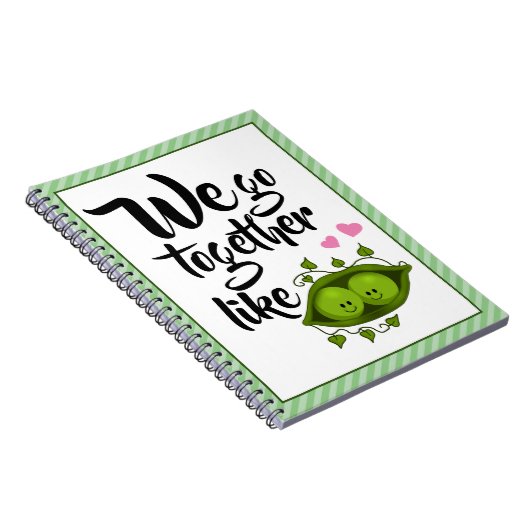 We gaan samen als twee erwten in een peul notitieboek (Rechterzijde)