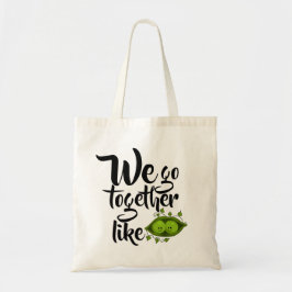 We gaan samen als twee erwten in een peul tote bag