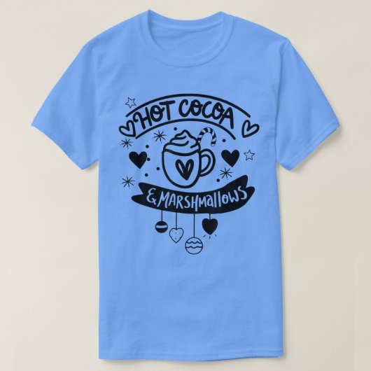 We gaan samen als warme cacao en Marshmallows Chr T-shirt (Design voorkant)