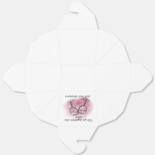 We gaan samen als wijn en slechte keuzes - Bruideg Bedankdoosjes (Ongevouwen)