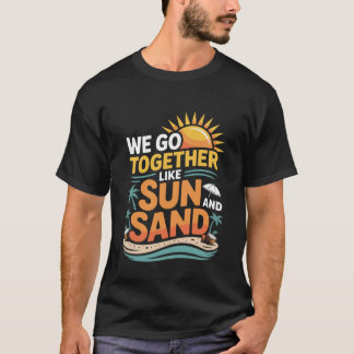 We Gaan Samen als Zon en Zand Strandkoppel T-shirt