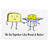 We gaan samen Brood en Boter  Kunst Magneet (Horizontaal)