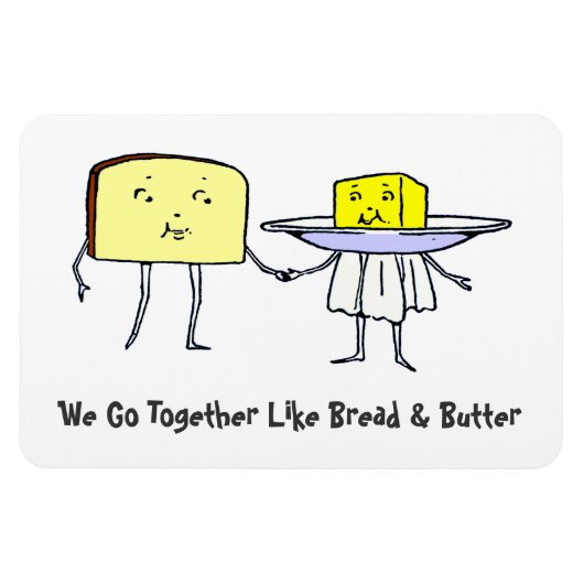 We gaan samen Brood en Boter Kunst Magneet (Horizontaal)