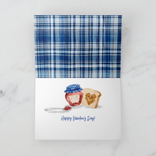 We Gaan Samen Jam & Pindakaas Schattig Valentijnsd Feestdagen Kaart (Binnen)