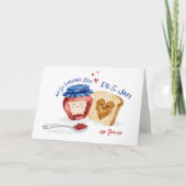 We gaan samen Jam & Pindakaas Schattigee Valentijn Feestdagen Kaart (Voorkant)