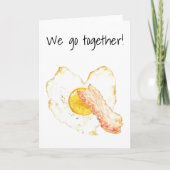 We gaan samen met Bacon Egg love Valentijnsdag Kaart (Voorkant)