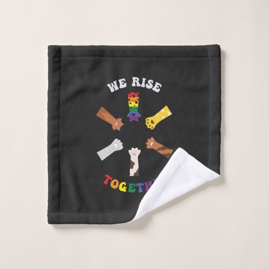 We gaan samen | Pauw afdrukken | Diversiteit | Een Bad Handdoek (Wasdoekje)