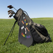 We gaan samen | Pauw afdrukken | Diversiteit | Een Golfhanddoek (Groen)