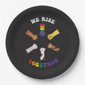 We gaan samen | Pauw afdrukken | Diversiteit | Een Papieren Bordje (Voorkant)