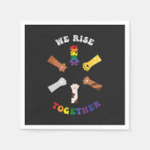 We gaan samen | Pauw afdrukken | Diversiteit | Een Servet (Voorkant)