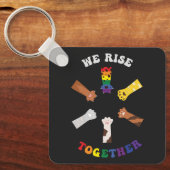 We gaan samen | Pauw afdrukken | Diversiteit | Een Sleutelhanger (Voorkant)