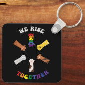 We gaan samen | Pauw afdrukken | Diversiteit | Een Sleutelhanger (Achterkant)