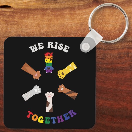 We gaan samen | Pauw afdrukken | Diversiteit | Een Sleutelhanger (Achterkant)