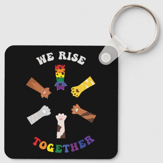 We gaan samen | Pauw afdrukken | Diversiteit | Een Sleutelhanger (Achterkant)