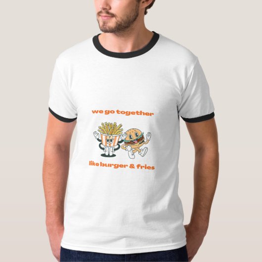 WE GAAN SAMEN ZOALS BURGER&FRIES T-SHIRT (Voorkant)