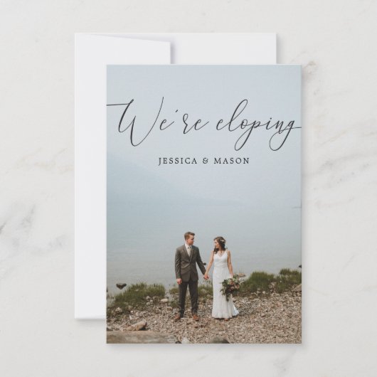 We Gaan Stiekem Trouwen Aankondiging Uitnodiging (Voorkant)